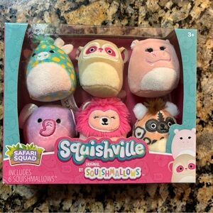 AQUISHVILLE by squishmallows , mini peluches coleccionables “safari squad”